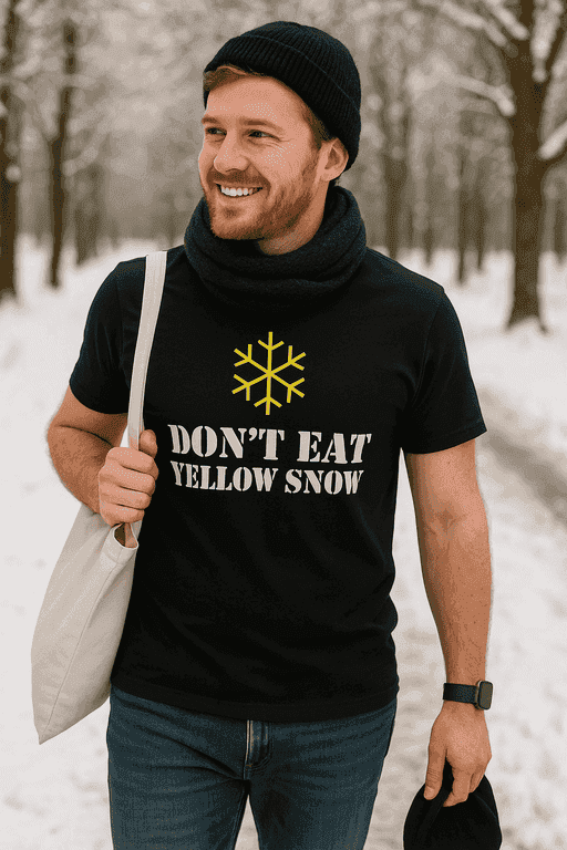 Majica za ljubitelje crnog humora - DON’T EAT YELLOW SNOW