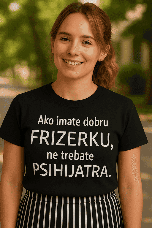 Majica frizerka: dobra frizerka, ne treba ti psihijatar