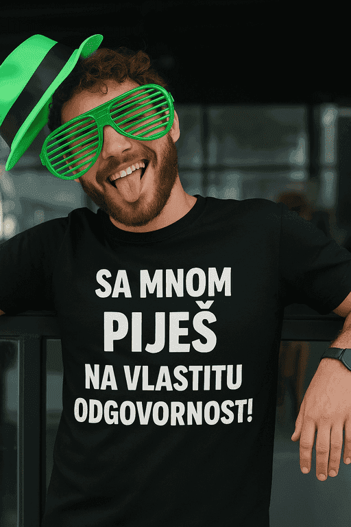 Majica sa mnom piješ na vlastitu odgovornost