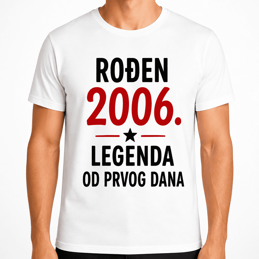 Majica za 20. rođendan – Rođen 2006. Legenda od prvog dana