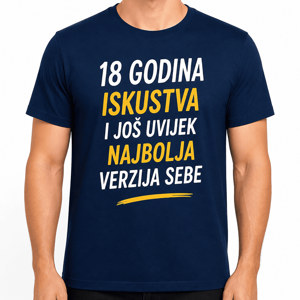 Majica za 18. rođendan – 18 godina iskustva i još uvijek najbolja verzija sebe