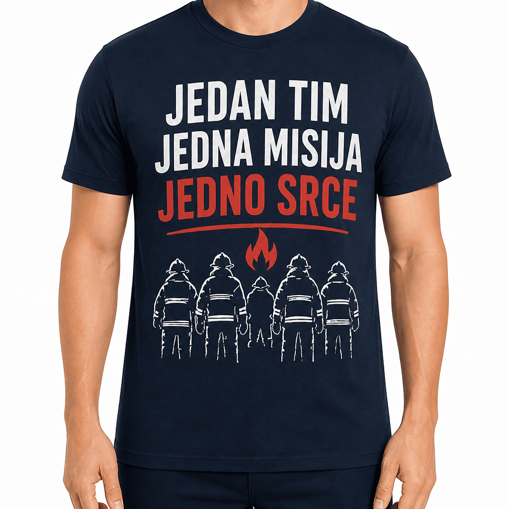 Majica za vatrogasca – Jedan tim jedna misija jedno srce