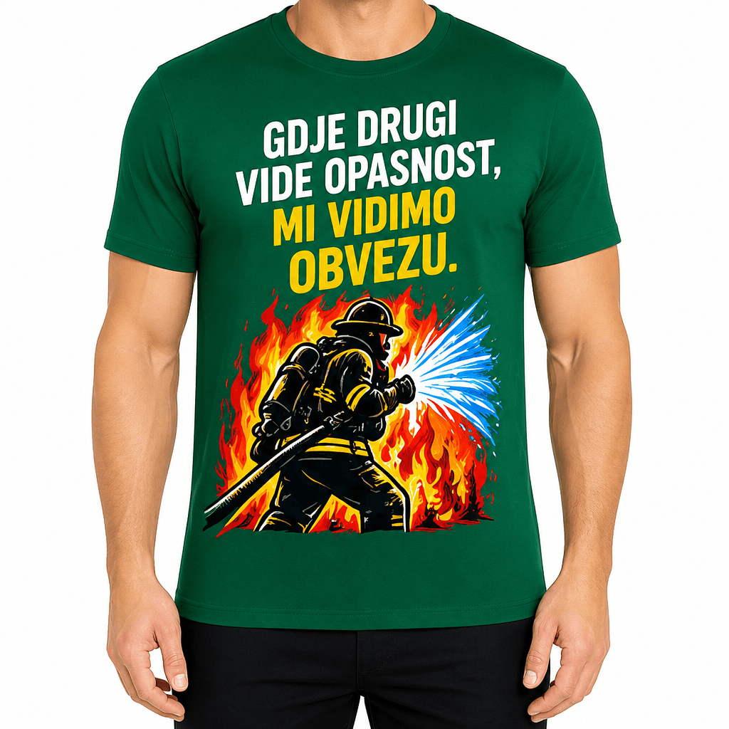 Majica za vatrogasca – Gdje drugi vide opasnost, mi vidimo obvezu.
