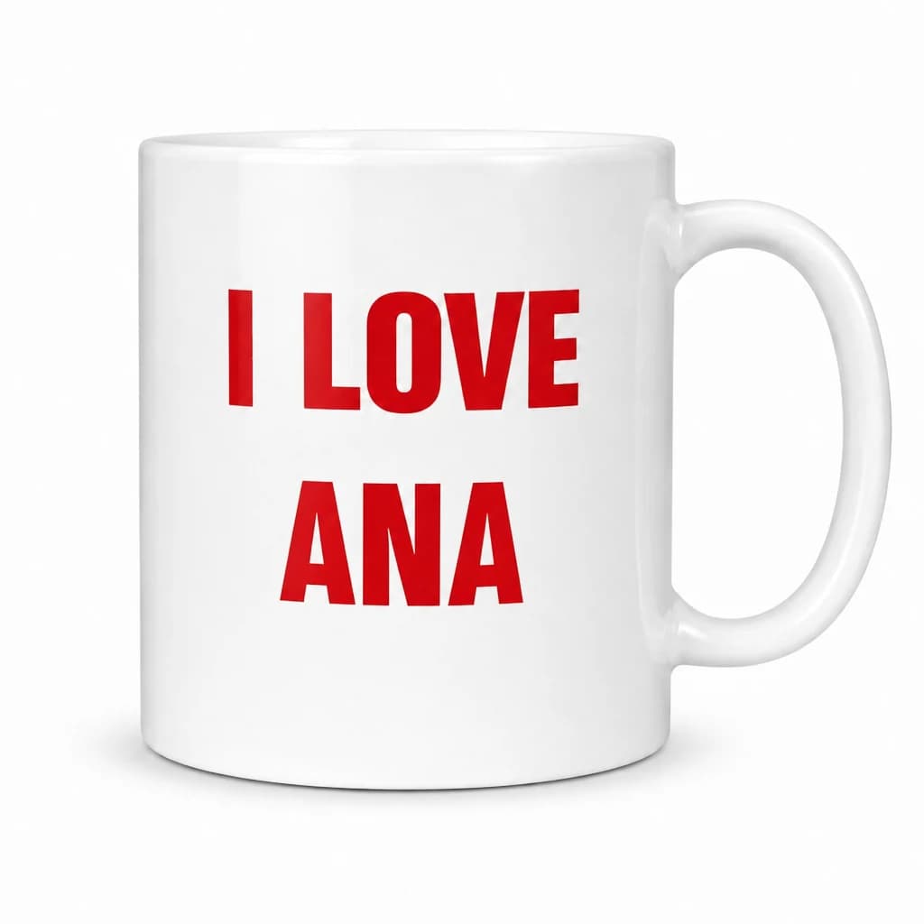 Šalica „I love“ s imenom po želji
