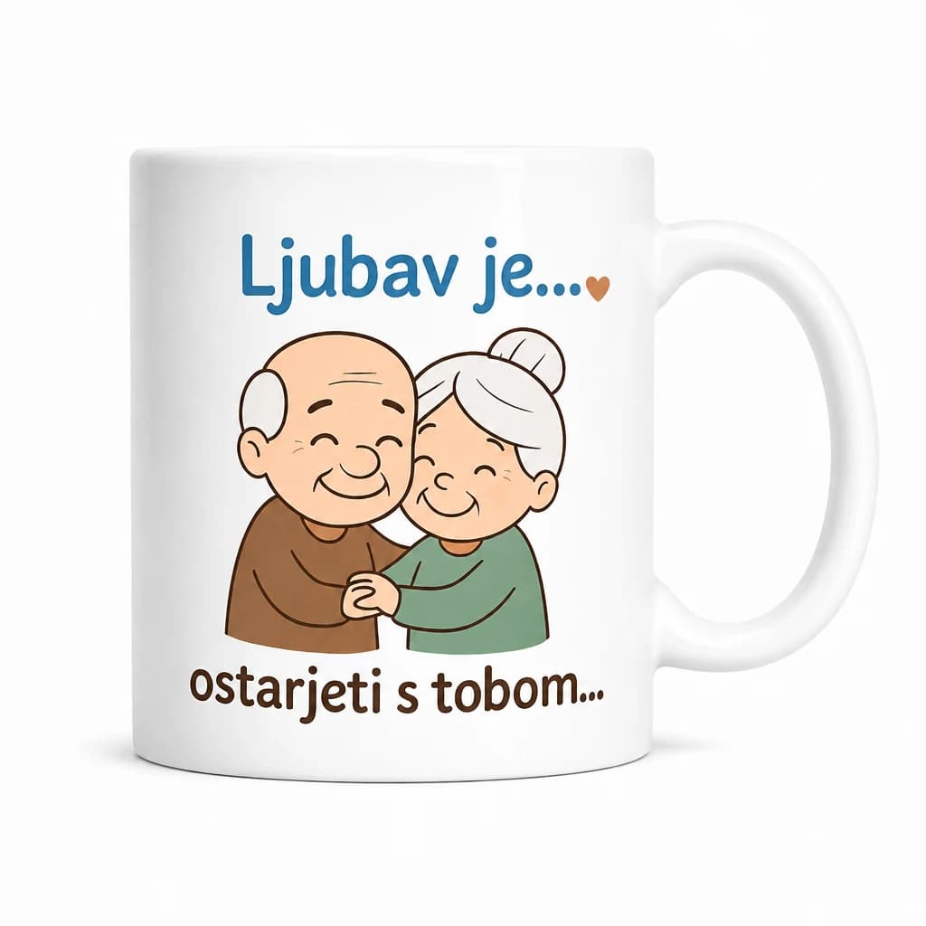 Šalica „Ljubav je ostarjeti s tobom“