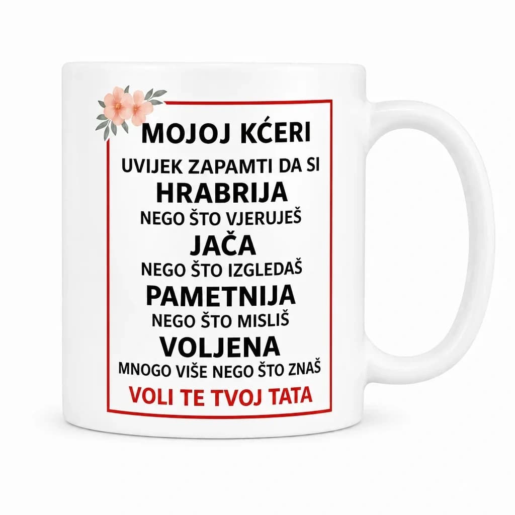 Šalica za kćer „Voli te tvoj tata“