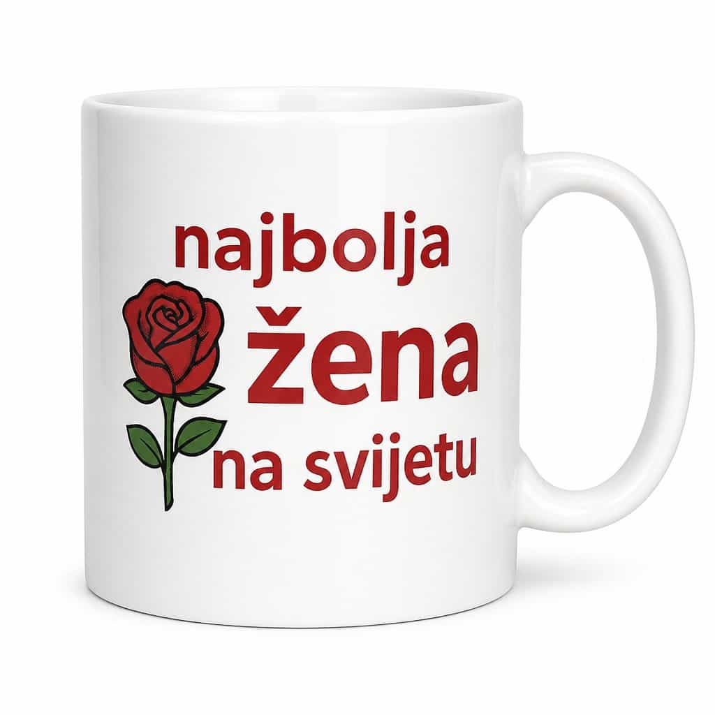 Šalica ‚najbolja žena na svijetu' - poklon za nju