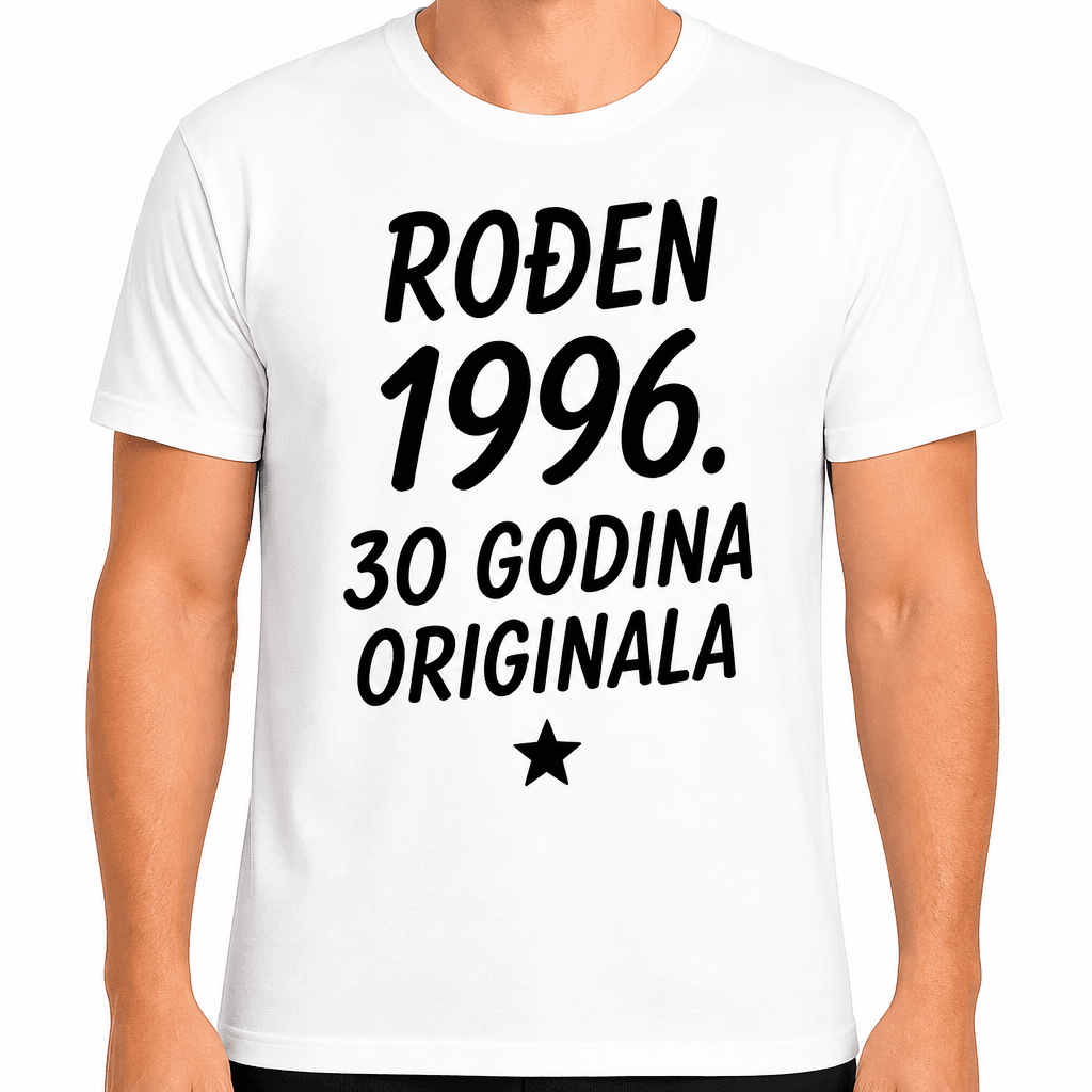 Majica za 30. rođendan – Rođen 1996. 30 godina originala