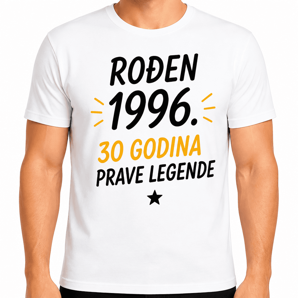 Majica za 30. rođendan – Rođen 1996. 30 godina prave legende
