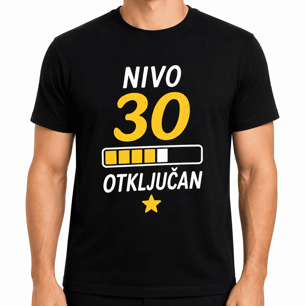 Majica za 30. rođendan – Nivo 30 otključan