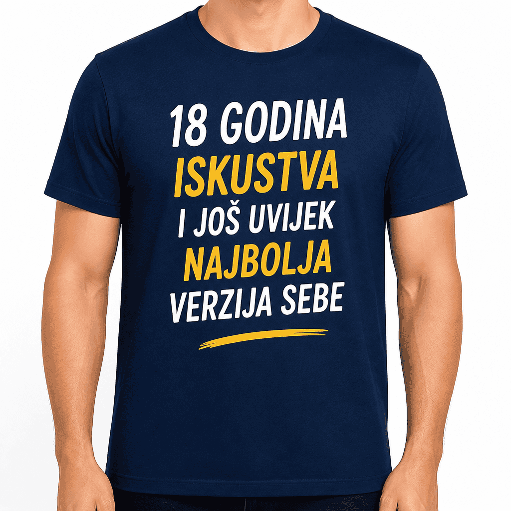 Majica za 18. rođendan – 18 godina iskustva i još uvijek najbolja verzija sebe