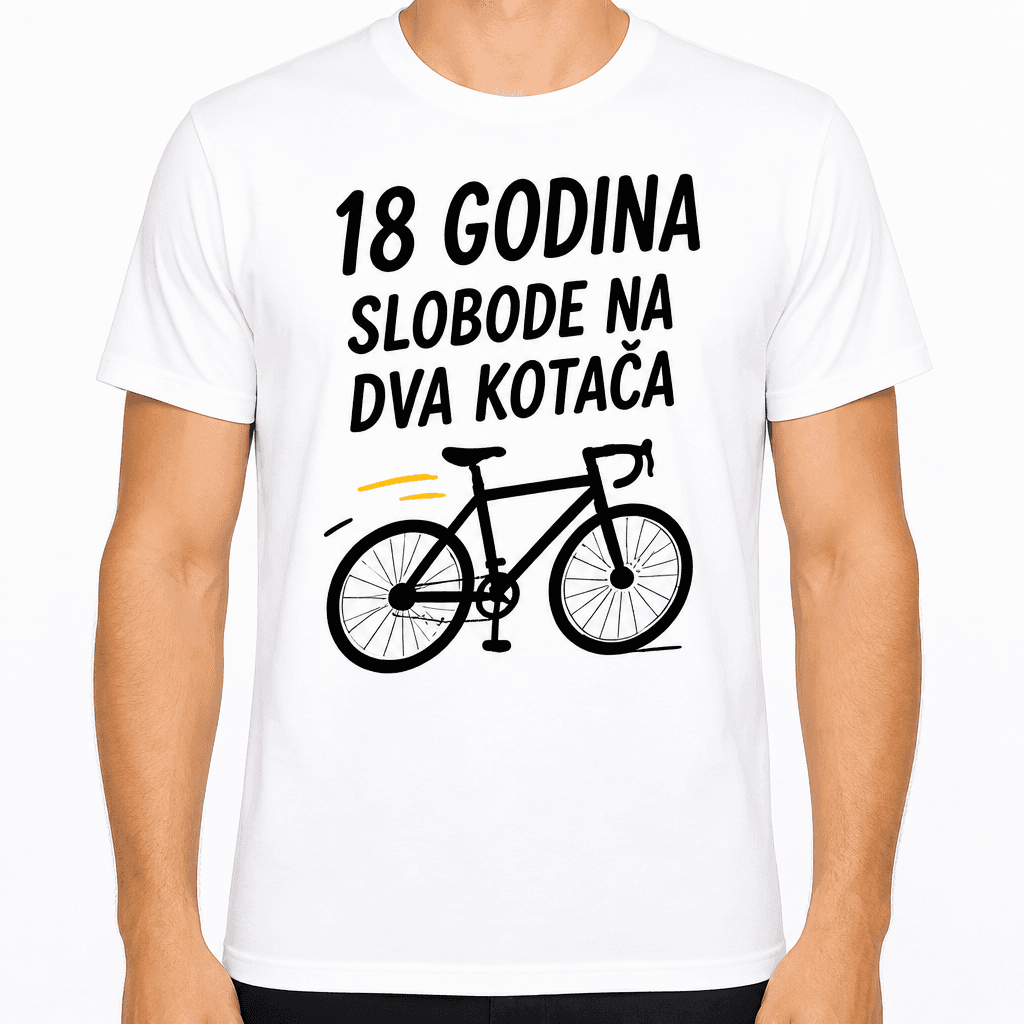 Majica za 18. rođendan – 18 godina slobode na dva kotača