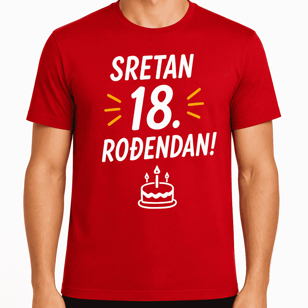 Majica za 18. rođendan – Sretan 18. Rođendan!