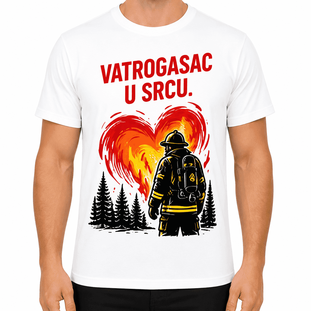 Majica za vatrogasca – Vatrogasac u srcu.