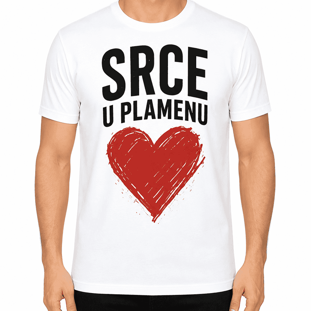 Majica za vatrogasca – Srce u plamenu