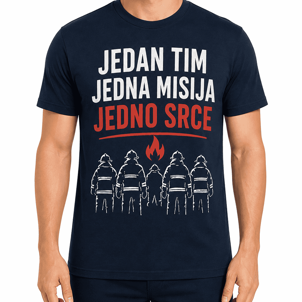 Majica za vatrogasca – Jedan tim jedna misija jedno srce