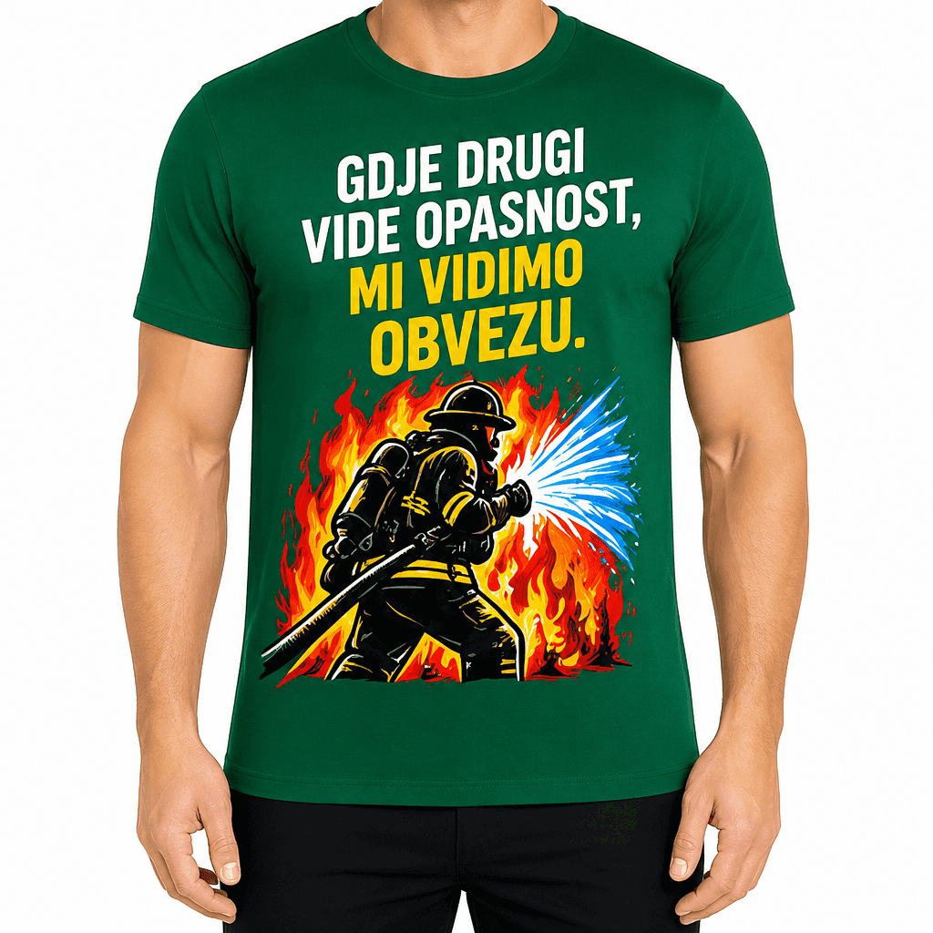 Majica za vatrogasca – Gdje drugi vide opasnost, mi vidimo obvezu.
