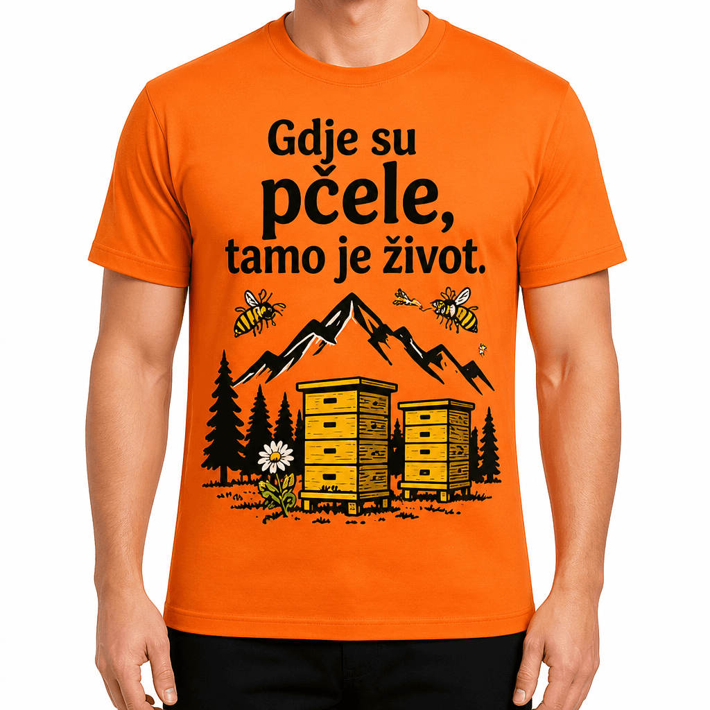 Majica za pčelara – Gdje su pčele, tamo je život.