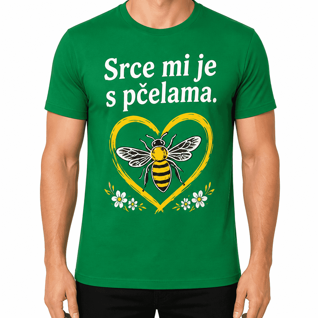 Majica za pÄelara ā Srce mi je s pÄelama.