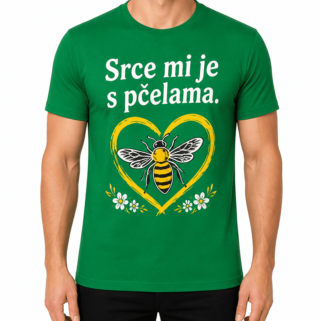 Majica za pčelara – Srce mi je s pčelama.
