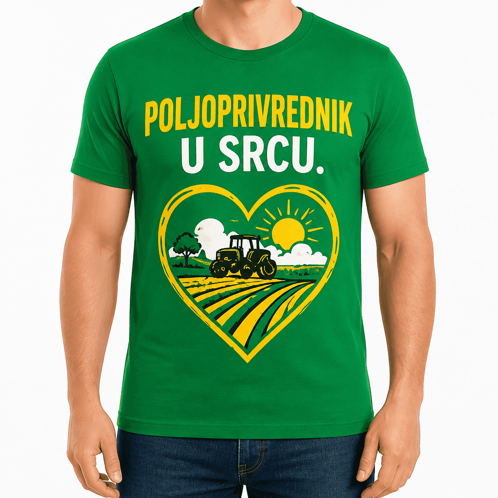 Majica za poljoprivrednika – POLJOPRIVREDNIK U SRCU.