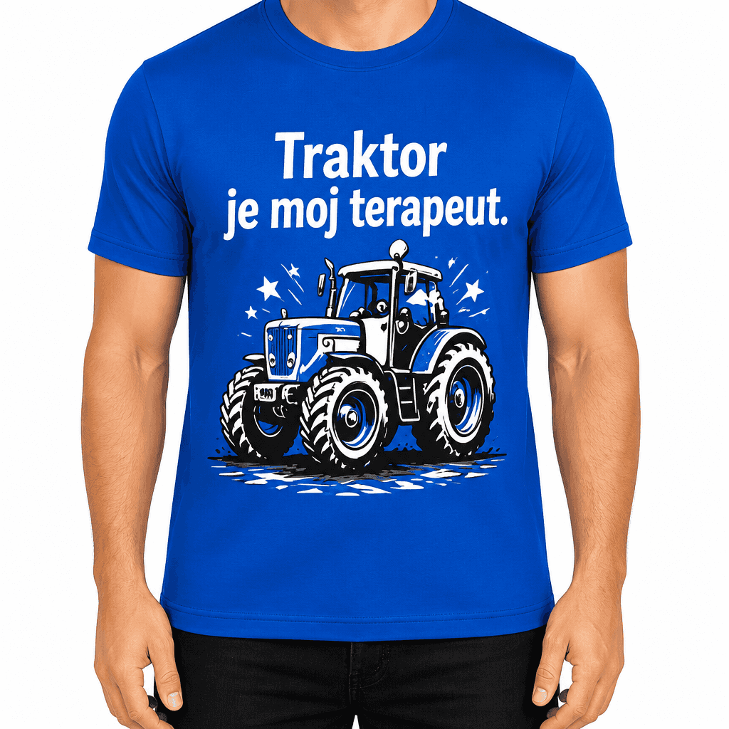 Majica za poljoprivrednika – Traktor je moj terapeut.