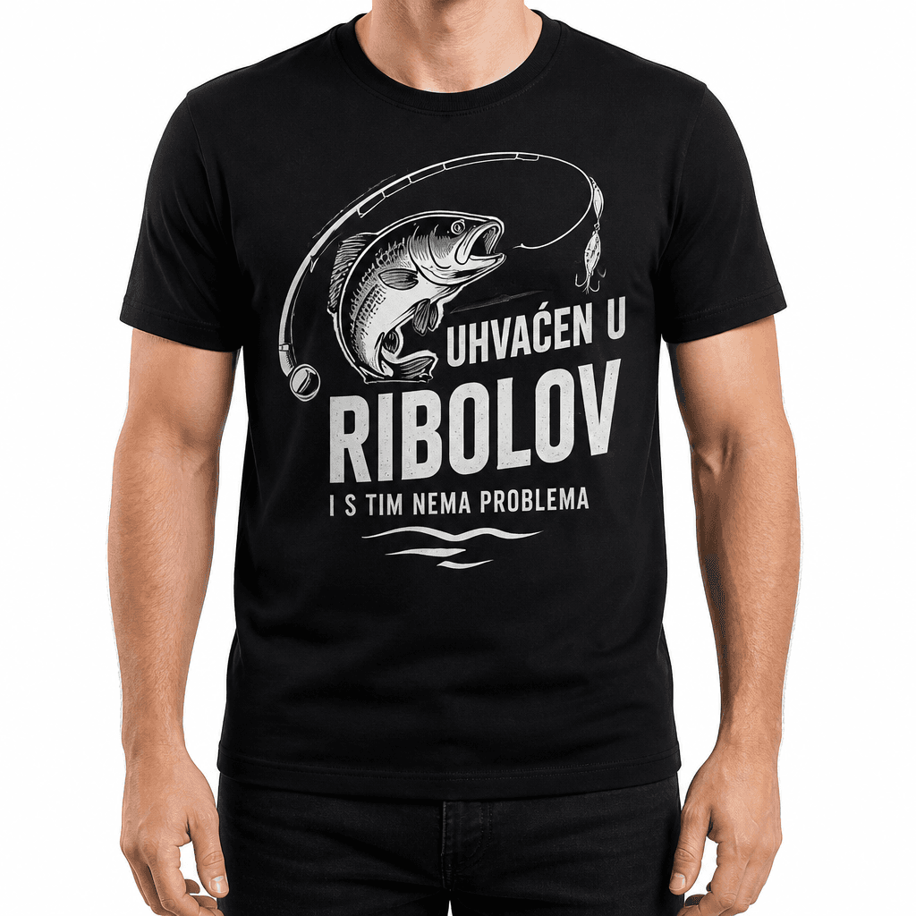 Majica za ribare – UHVAĆEN U RIBOLOV
