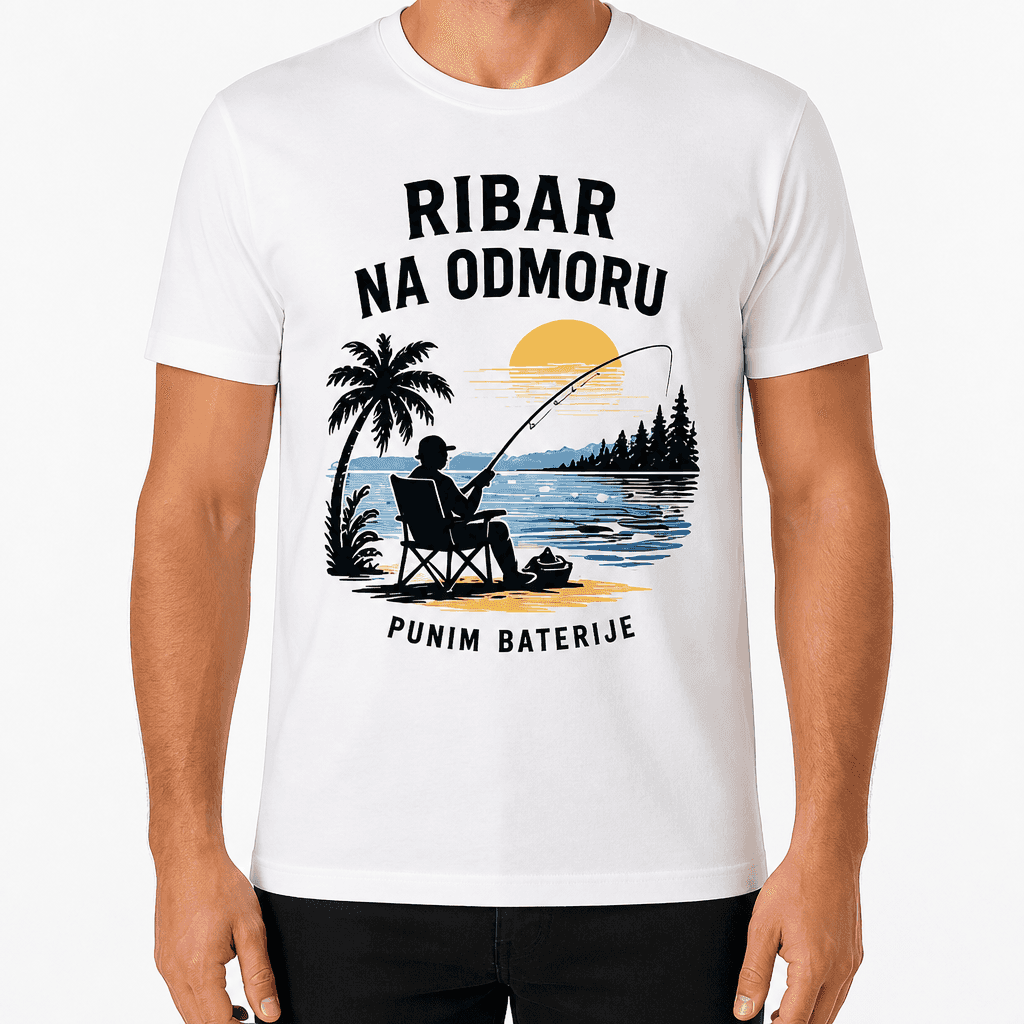 Majica za ribare – RIBAR NA ODMORU