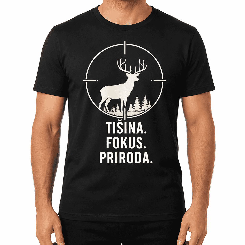Majica za lovca – TIŠINA. FOKUS. PRIRODA.