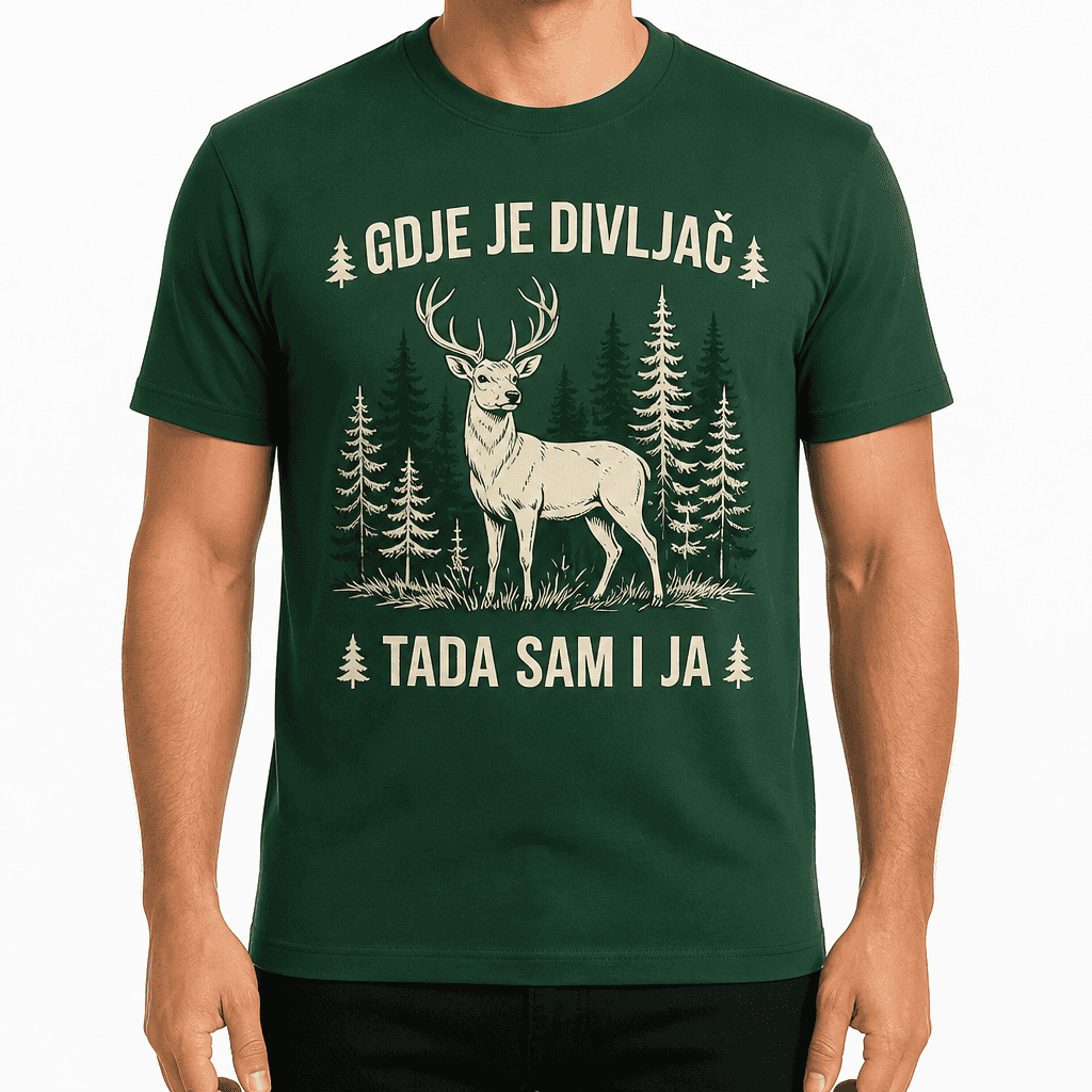 Majica za lovca – GDJE JE DIVLJAČ, TADA SAM I JA