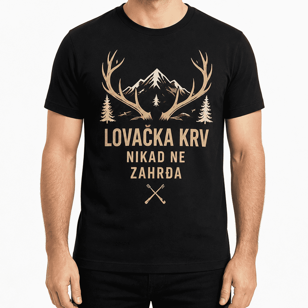Majica za lovca – LOVAČKA KRV NIKAD NE ZAHRĐA