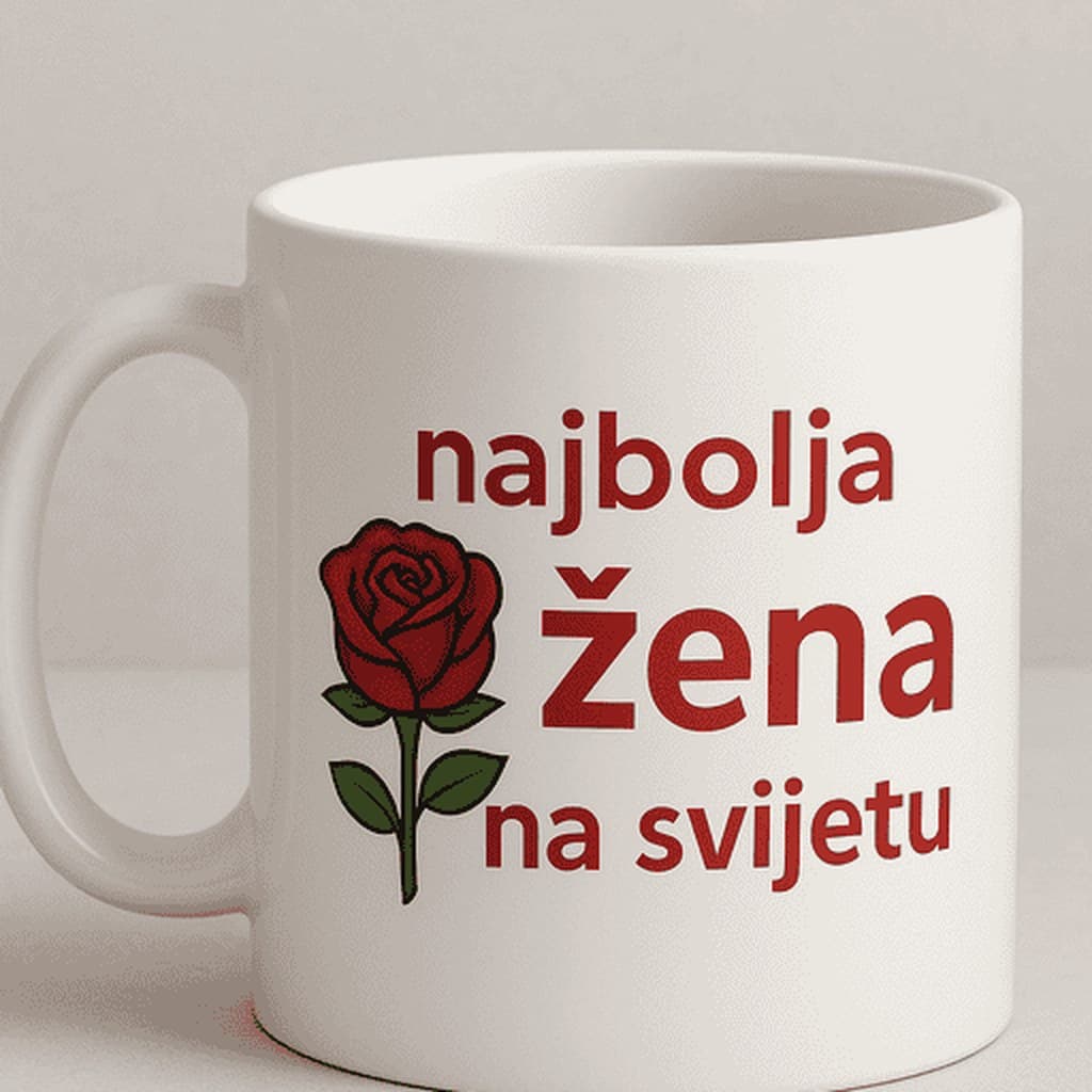 Šalica ‚najbolja žena na svijetu' - poklon za nju