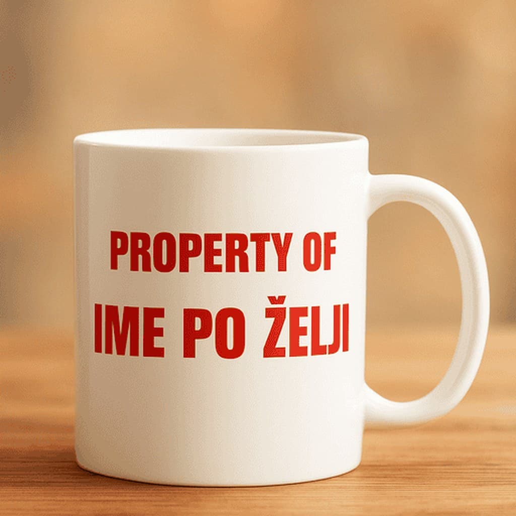 Šalica ‚PROPERTY OF IME PO ŽELJI' - personalizirani poklon