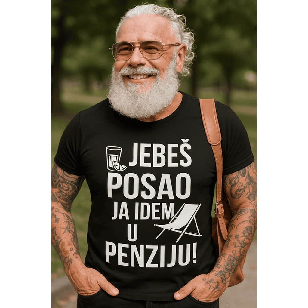 Majica za odlazak u mirovinu „Jebeš posao“ – slika 2