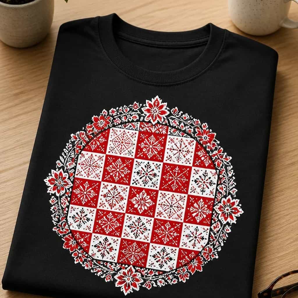 Majica za ljubitelje hrvatskih motiva - Čipkaste kockice