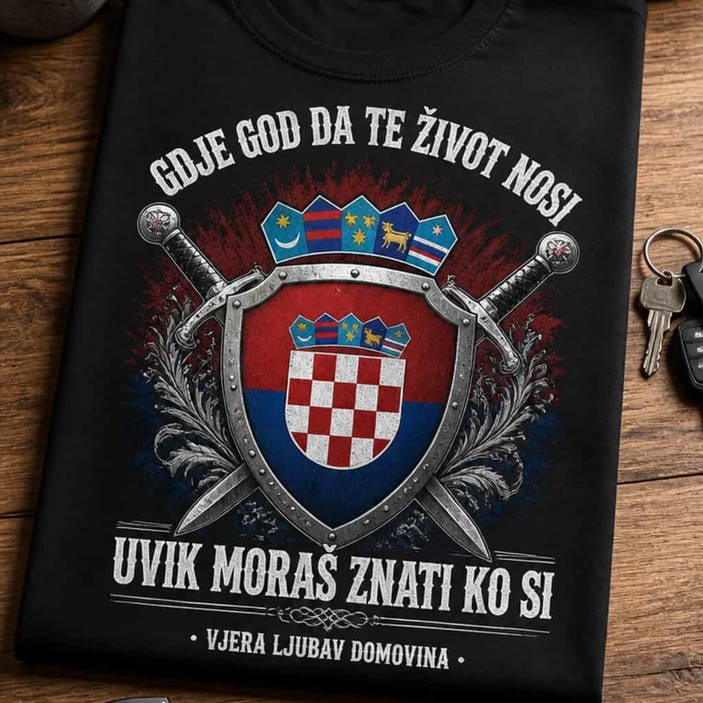 Majica za domoljube - gdje god si, znaj tko si, domovina