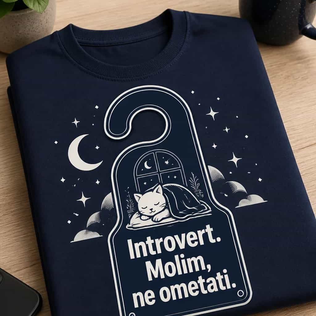 Majica za introverte – Introvert. Molim, ne ometati.