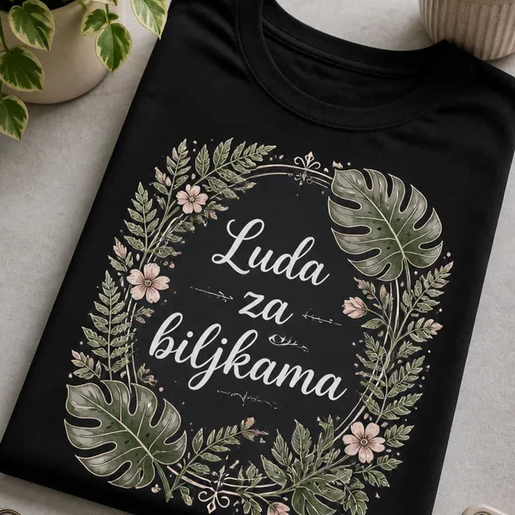 Majica s motivom biljke: Luda za biljkama