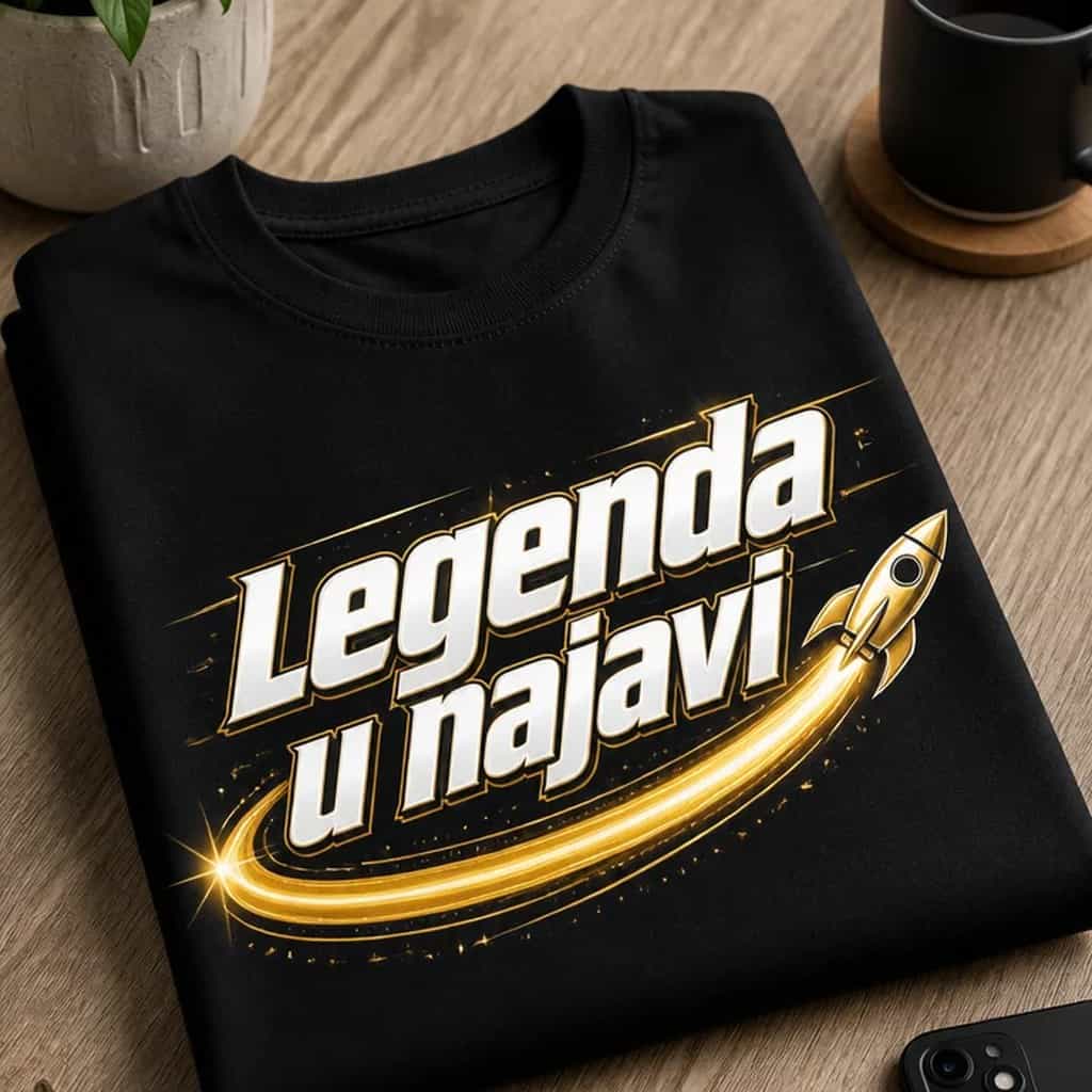 Majica s natpisom Legenda u najavi