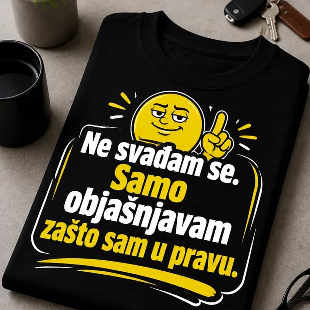 Majica Ne svađam se, samo objašnjavam zašto sam u pravu
