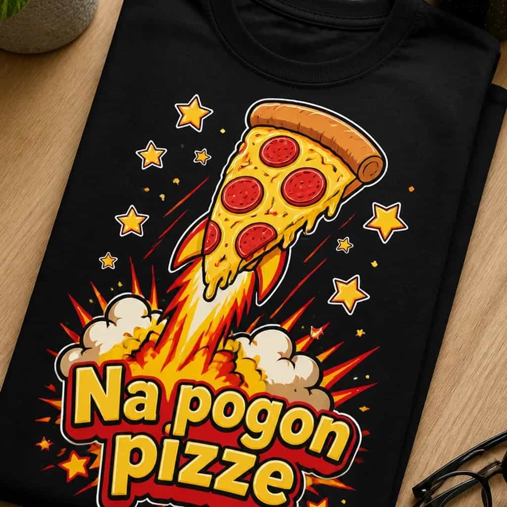 Majica s pizzom – Na pogon pizze
