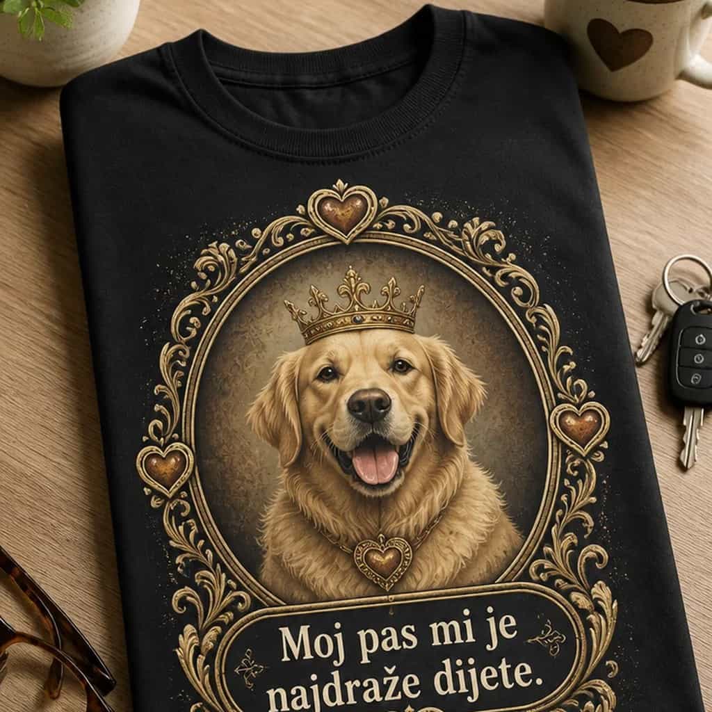 Majica s printom psa - Moj pas mi je najdraže dijete.
