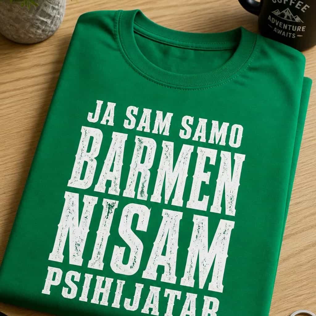 Majica za barmene - JA SAM SAMO BARMEN NISAM PSIHIJATAR
