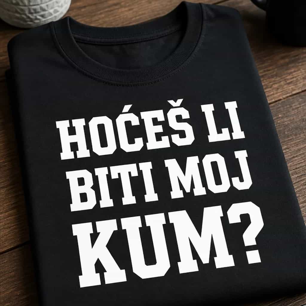 Majica za poziv kumu - HOĆEŠ LI BITI MOJ KUM?