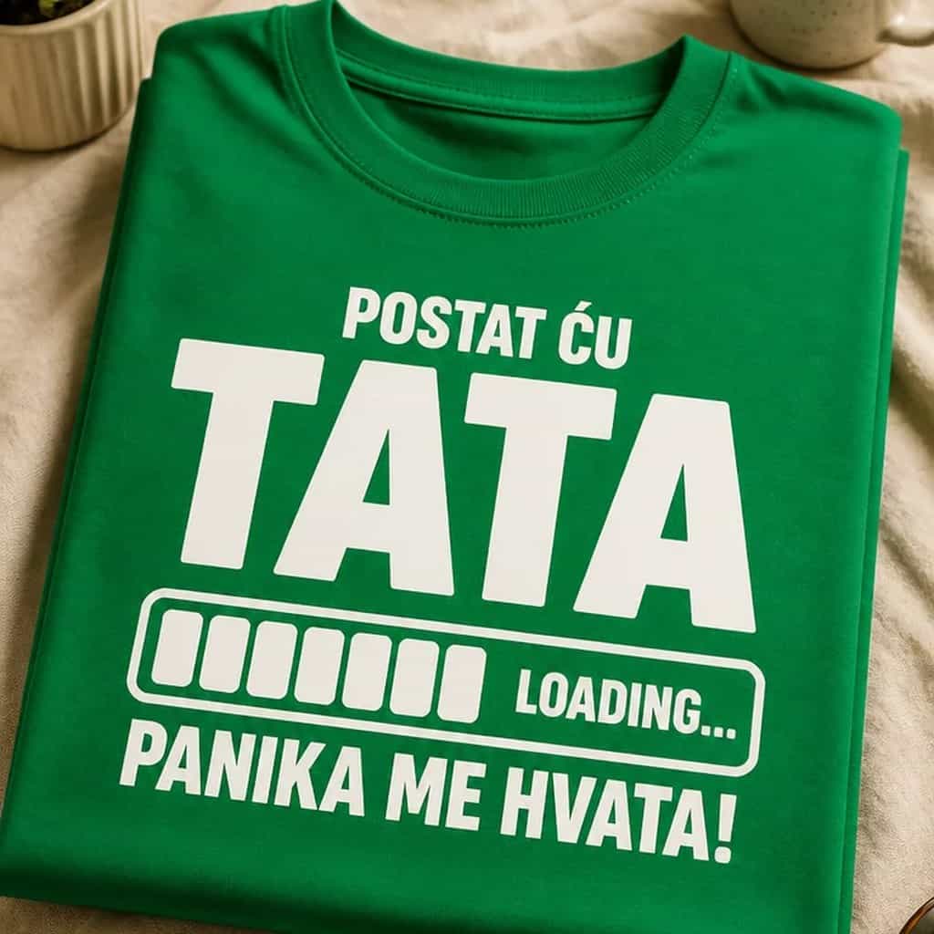 Majica za buduće tata postat ću tata loading panika me hvata