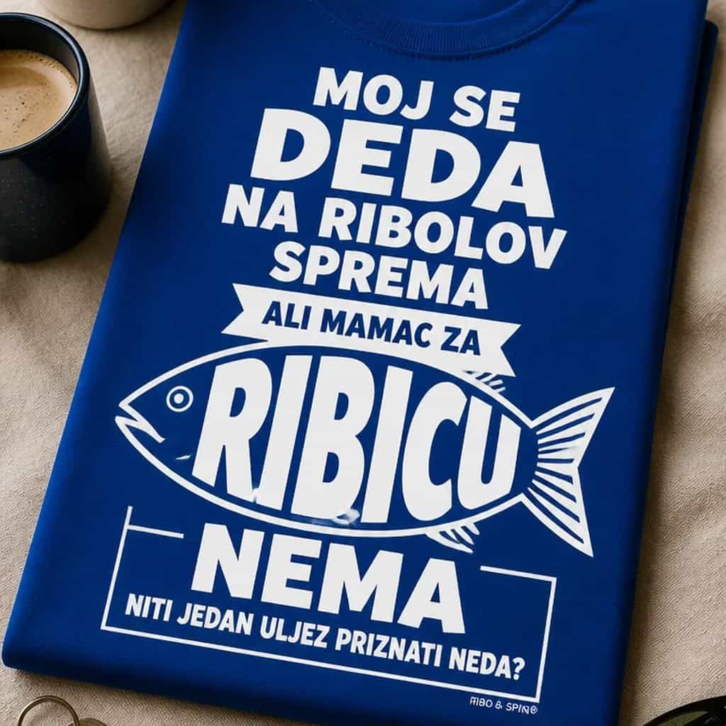 Majica za djedove ribolovce - moj se deda na ribolov sprema