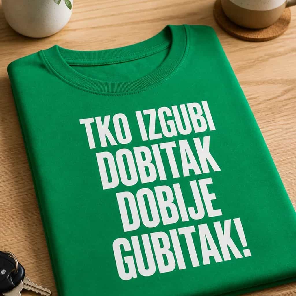 Majica tko izgubi dobitak dobije gubitak