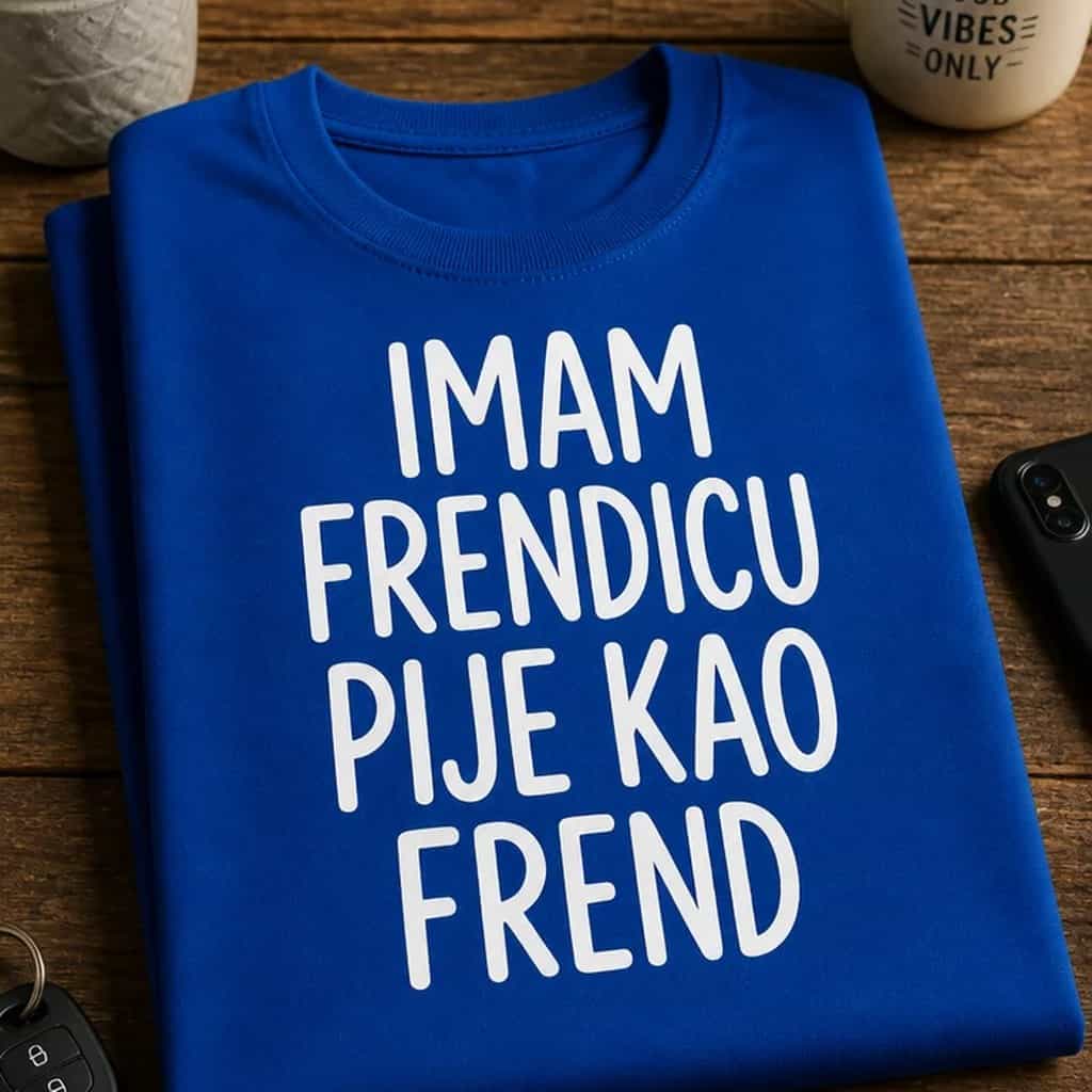 Majica imam frendicu pije kao frend