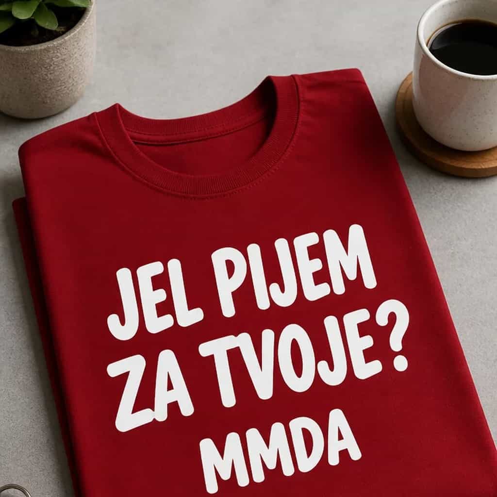 Majica za ekipu za izlaske - JEL PIJEM ZA TVOJE? MMDA