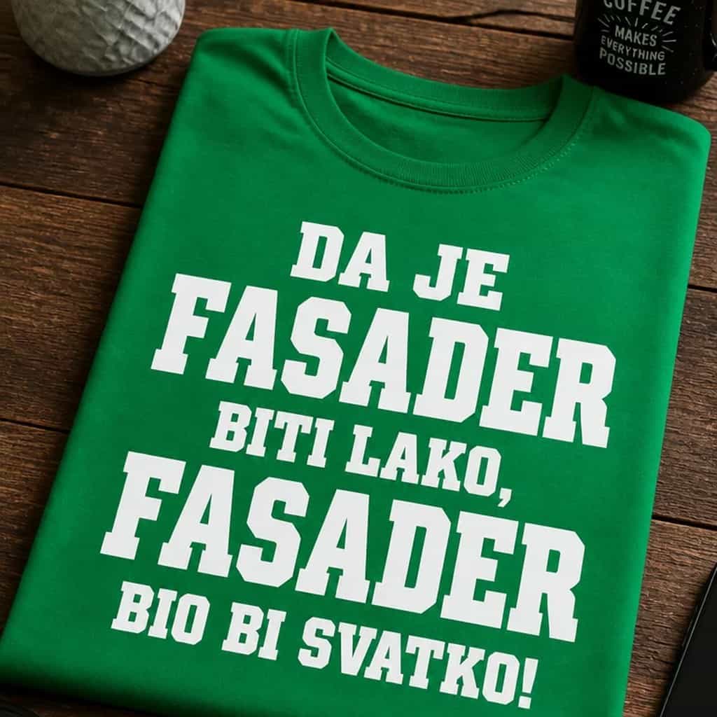 Majica za fasadere - Da je fasader biti lako, bio bi svatko